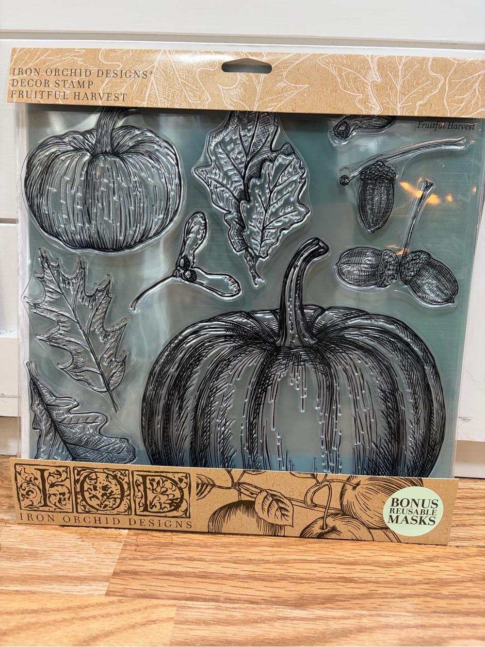 RETIRED 2021 Iron Orchid Designs Fruitful Harvest Autumn Stamp Set -